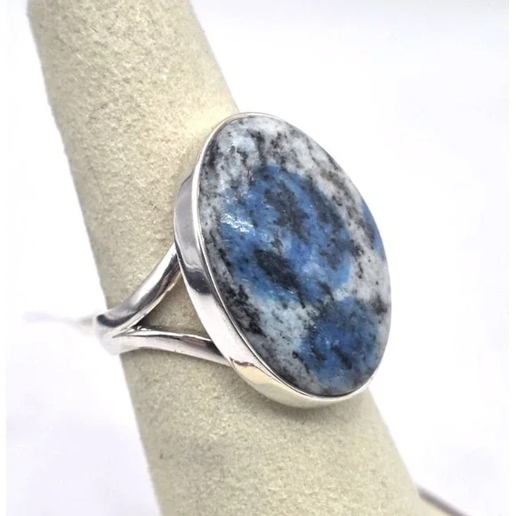 Genuine K2 Jasper Oval Ring Size 6.5 Sterling Silver 925 Handmade Southwest NWT - Picture 1 of 10
